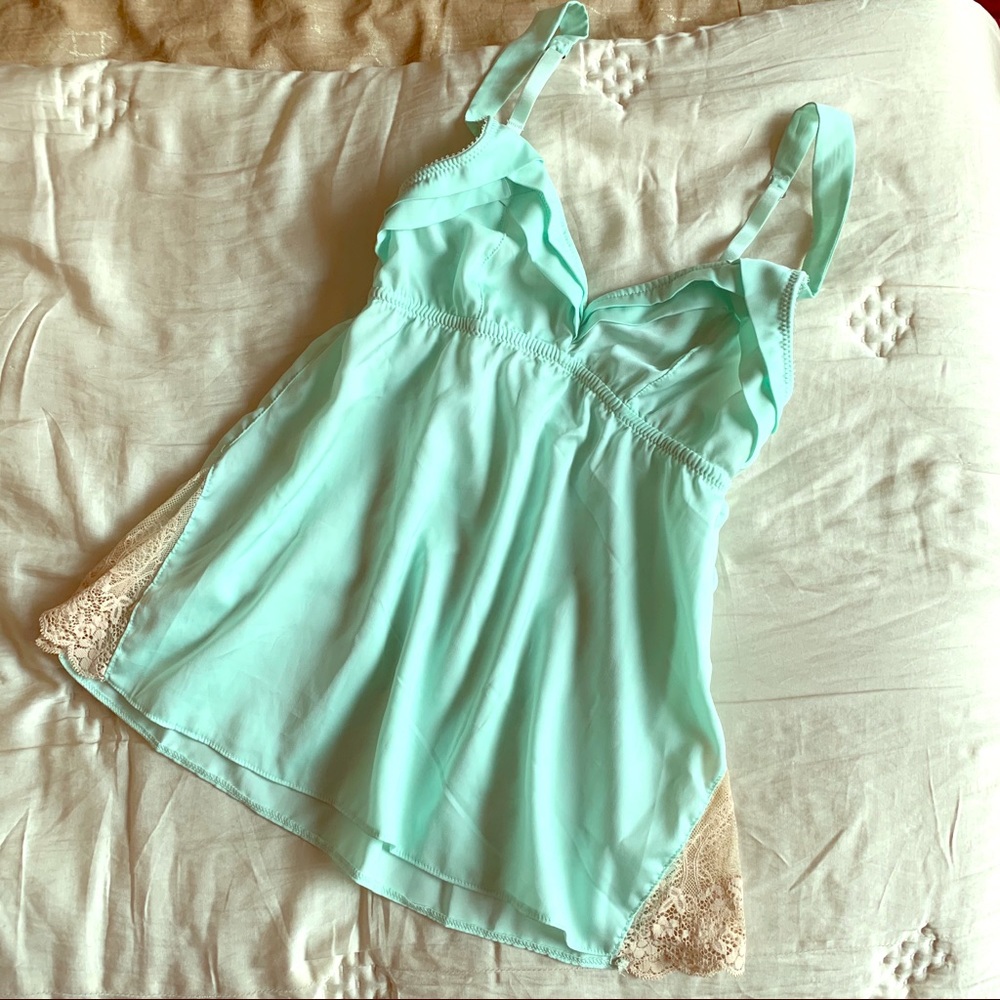 Underella Ella Moss Seafoam satin camisole